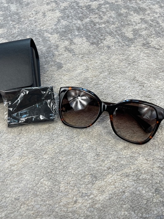 New MaxMara Emme3 Sunglasses MM0014 Dark Havana Tortoise 56mm Butterfly Oversize main image 9